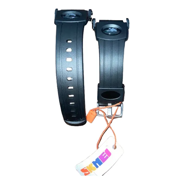 Correa Repuesto Reloj Skmei 1270 Negro Gris 20 Mm