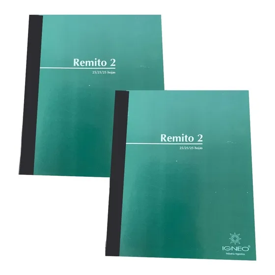 Talonario Remito Triplicado 25/25/25 Hjs Pack X 2 Unidades