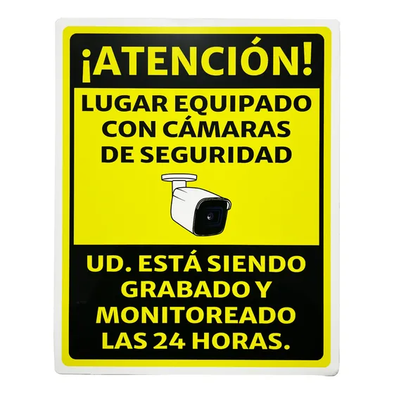 Señalamiento Letrero Sonrie Te Estamos Grabando 20x25 Cm