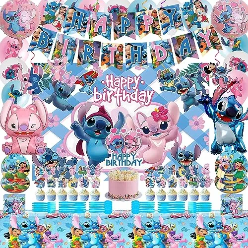 Decoraciones Fiesta De Cumpleaños De Stitch, Suministr...