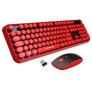 Combo De Teclado Y Ratón Inalámbricos Fopett V2020, Bonito D Combo De Teclado Y Ratón Inalámbricos Fopett V2020, Bonito D