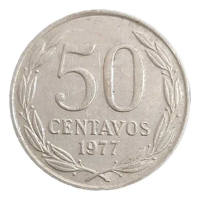Moneda Chilena De 50 Centavos Año 1977