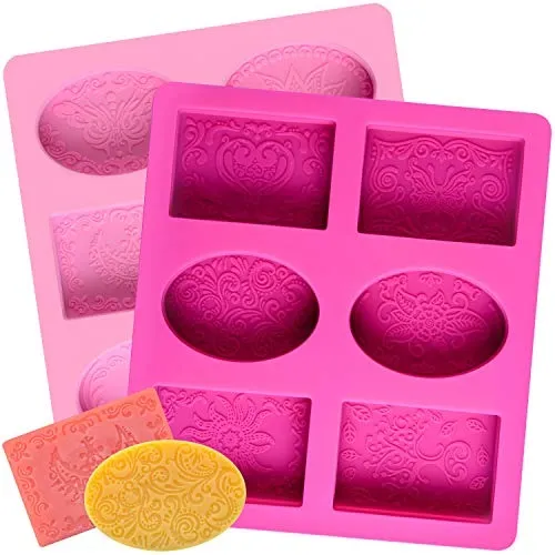 Moldes De Jabón De Silicona Sj - 12 Patrones Únicos - Moldes