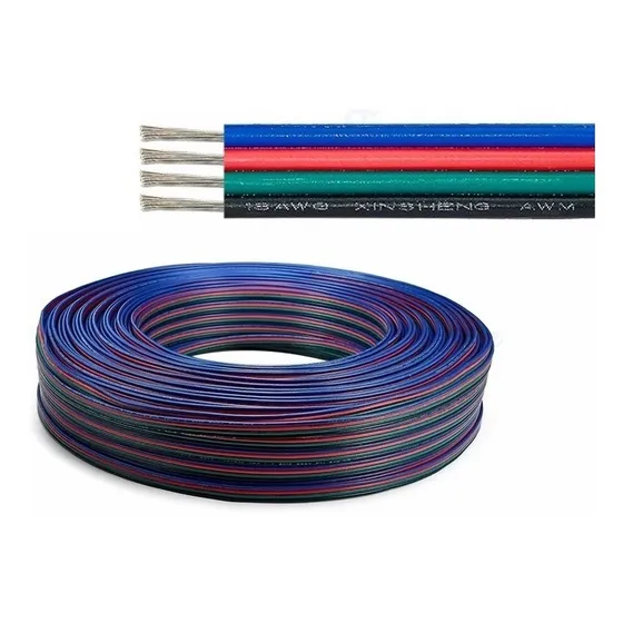 Cable Eléctrico 100m Calibre 22awg 4pin Tira Led