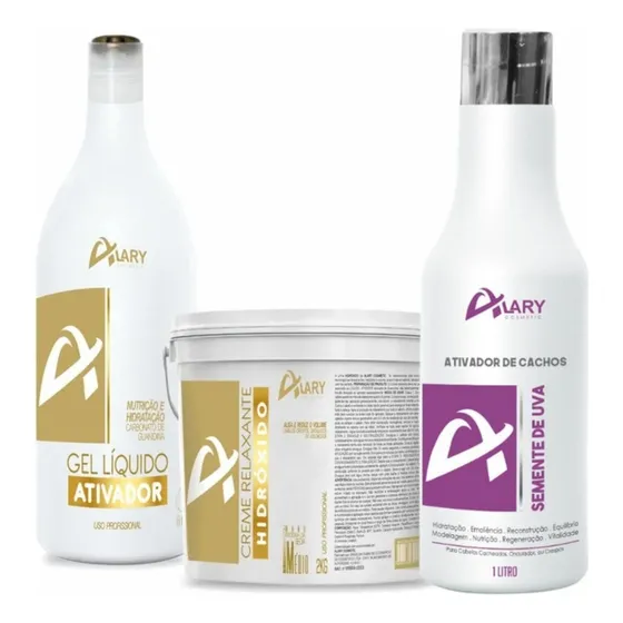 Kit Relaxamento Hidróxido Cálcio + Ativador De Cachos De Uva