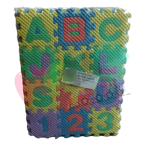 Alfombra De Rompecabezas Letras Y Numeros 36 Pzas 