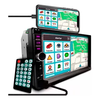 Central Multimídia Mp5 2 Din 7 Polegadas Espelhamento Usb Sd Bluetoo
