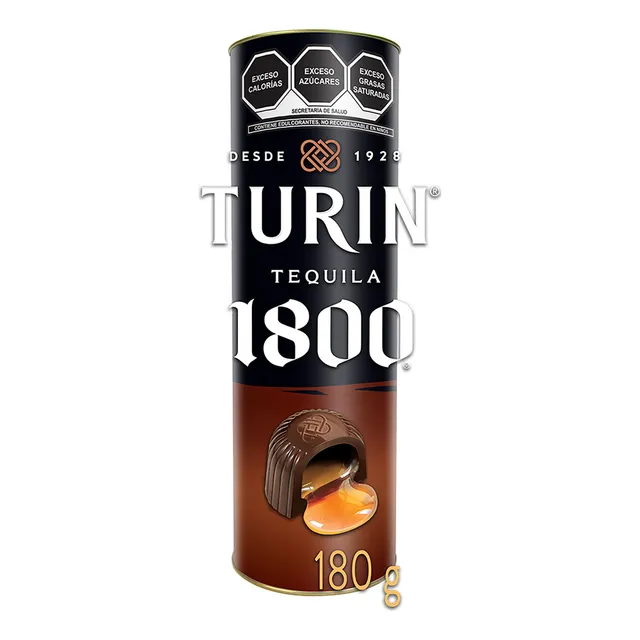 Turín tequila 1800 reserva chocolates tubo 180g