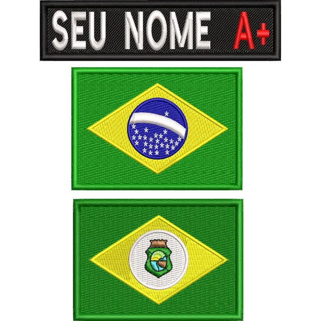 3pç Tarja C/ Nome Brasil E Seu Estado Motociclista Ban127