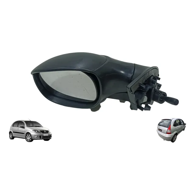 Retrovisor Manual Citroen C3 2009 2012 Esquerdo Usado