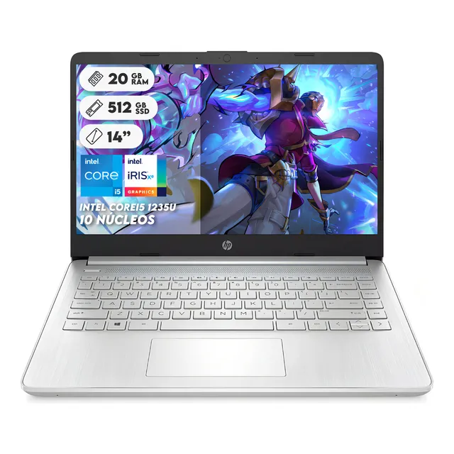 Portatil Hp 12ava Gen Intel I5 1235u Ram 20gb Ssd 512gb Plateado