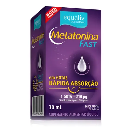 Melatonina Fast Equaliv 210mcg Gotas - Alta Absorção Menta