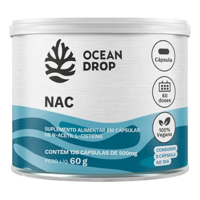 Suplemento Nac N Acetil L Cisteína Ocean Drop 120 Cápsulas Nac 120 Capsulas