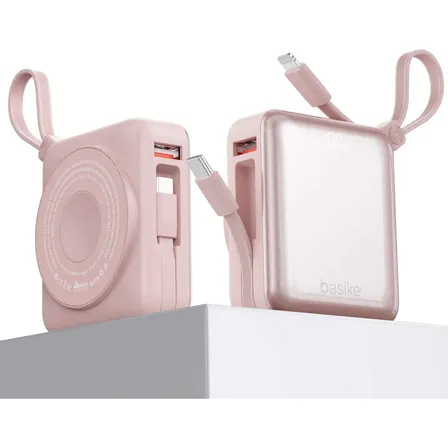 Basike 22.5w Carregador Portátil 10000mah Power Bank Magnético Por Indução, Magsafe Turbo Com Display Carregamento Rápido Power Rápido Pps/pd/qc Para iPhone Séries 17/16/15/14/13, S25/24/23/22/21