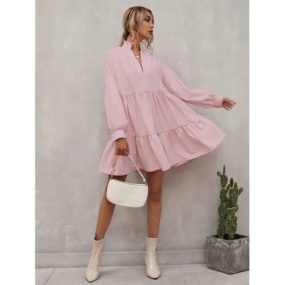 Vestido Rosa Dama Moda Barbie Talla M Importado