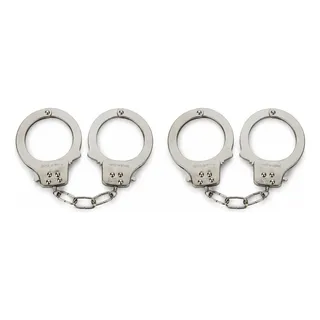Esposas De Juguete De Policía / Accesorio De Halloween Plata