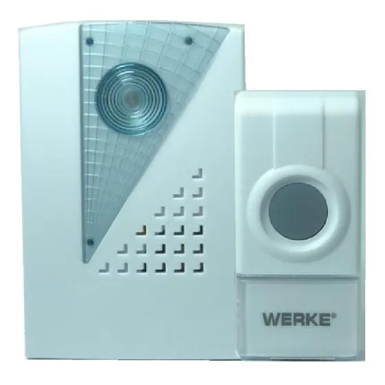 Timbre Inalámbrico Werke 100 Metros De Alcance - Pack X 2u.