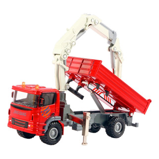 Camión Grúa A Escala 1: 60, Camión De Construcción Rojo Camión Grúa A Escala 1: 60, Camión De Construcción Rojo