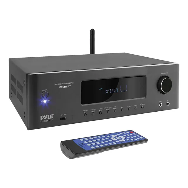 Pyle Pt696bt Pyle Pt696bt - Receptor De Cine En Casa Con Bluetooth De 1000 W, Sistema De Amplificador Estéreo De Sonido Envolvente De 5.2 Ch Con 4k Ultra Hd, Vídeo 3d Y Blu-ray - Sistema De
