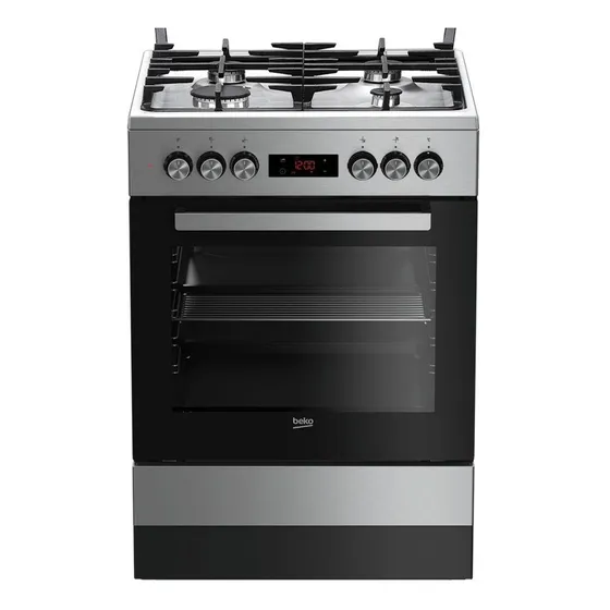 Cocina Horno Electrico 4 Hornallas Beko Fsm 62330 Dxt