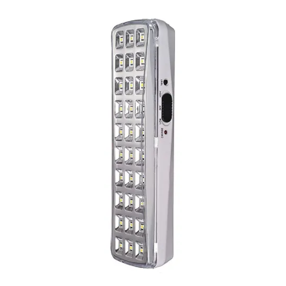 Lampara De Emergencia Led Recargable Portatil 30 Leds Estructura Blanco