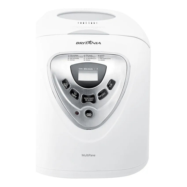 Panificadora Multipane Com 12 Programas E Potência De 550w Antiaderente Cor Branca Britâni... Panificadora Multipane Com 12 Programas E Potência De 550w Antiaderente Cor Branca Britâni...