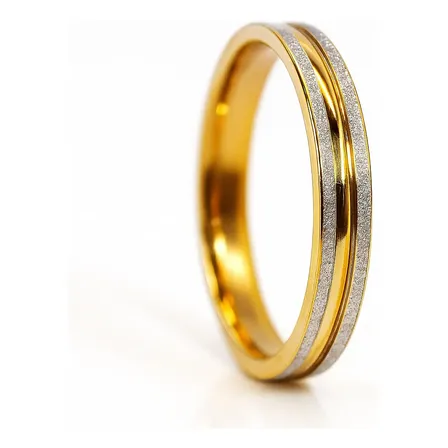 Anel Ouro 18k 4mm Brilhante Frisos Compromisso Noivado Luxo