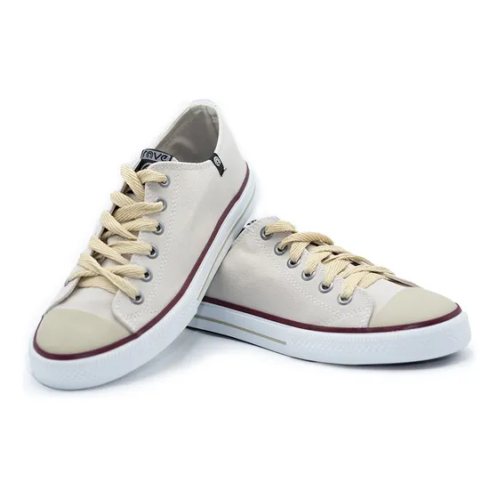 Zapatilla De Lona Beige Banda Bordo Dallas Rave
