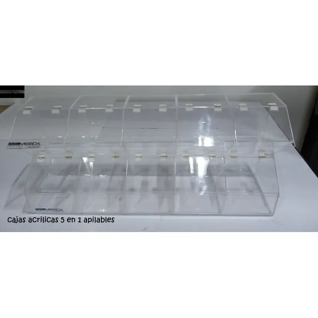 Cajas Acrílicas Para Dulces, Frutos Secos, Condimentos 5en1.