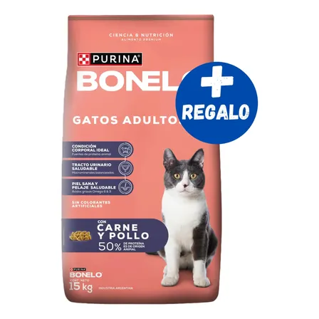 Purina Bonelo Gato Adulto X 15 Kg + Happy Tails