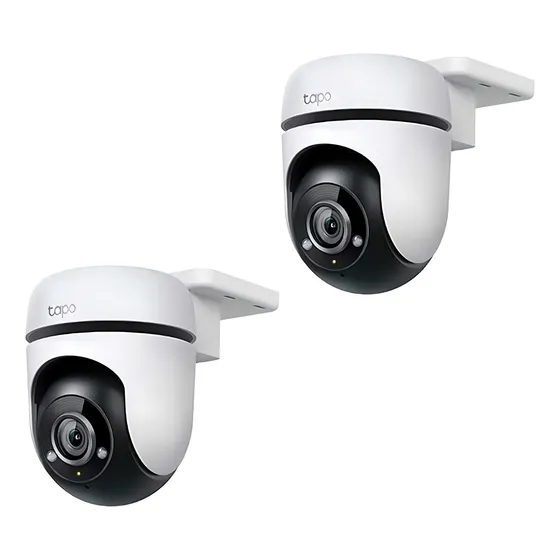 Kit Mextec 2 pzas Cámaras de Seguridad Tp-link Full Hd TAPO-C500 360° Color Blanco Visión nocturna