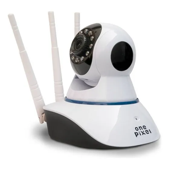 Cámara de seguridad One Pixel IK100 WIFI con resolución Full HD 1080p visión nocturna incluida blanca