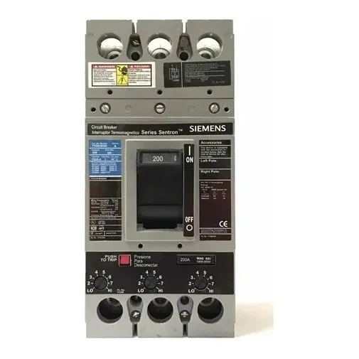 Interruptor Termomagnetico 3p 200a Siemens Sentron Fxd63b200