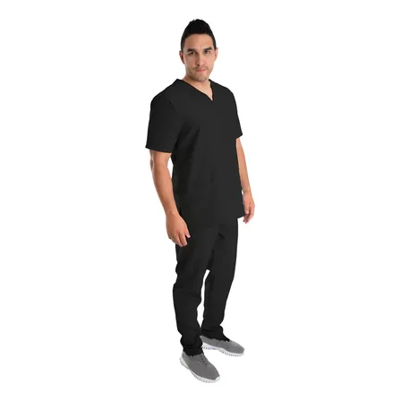 Conjunto Premium Hombre Poplin Liso Escote V Clínico