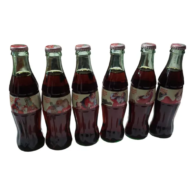 Coca Cola Navidad 1999 6pz Botella Noel
