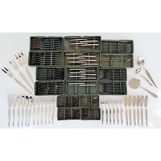 Juego De Cubiertos Plata Lappas 112p En Caja Intacto Plateado
