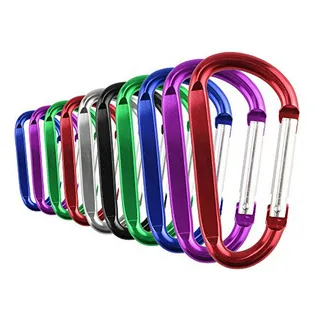 Mosquetón De Aluminio En Forma De D Para Camping Y Viajes (1 Mosquetón De Aluminio En Forma De D Para Camping Y Viajes (1