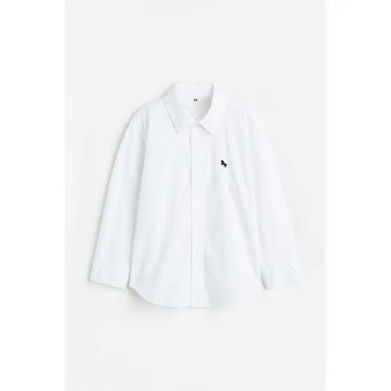 Camisa Manga Larga Blanca Niño Graduación Comunión Bautizo