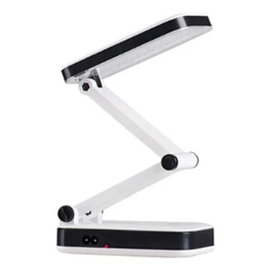 Lampara Led Recargable Escritorio Portatil Estructura Blanco Pantalla Blanco