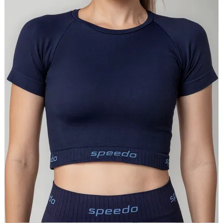 Cropped Speedo Fitness Feminino Academia Original Sem Costur