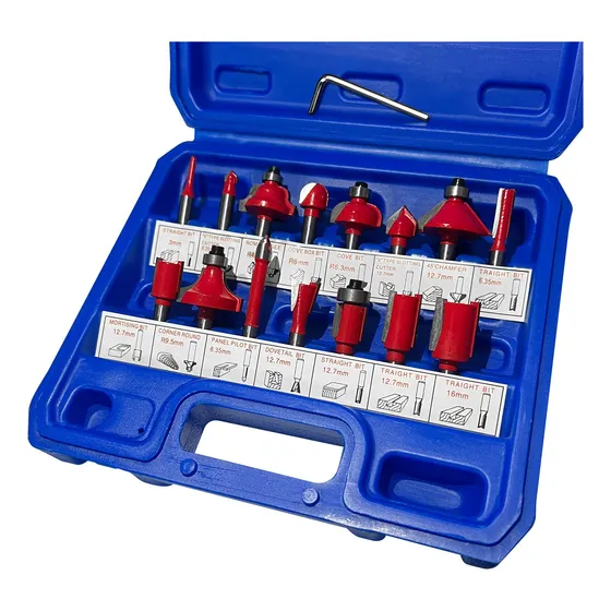 Juego 15 Broca Cnc Para Carpinteria 1 4 Mecanizado Mesa