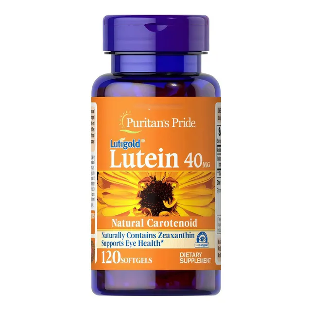 Luteina 40mg Con Zeaxantina 1600mcg Puritans Pride 120 Caps Sabor Sin Sabor