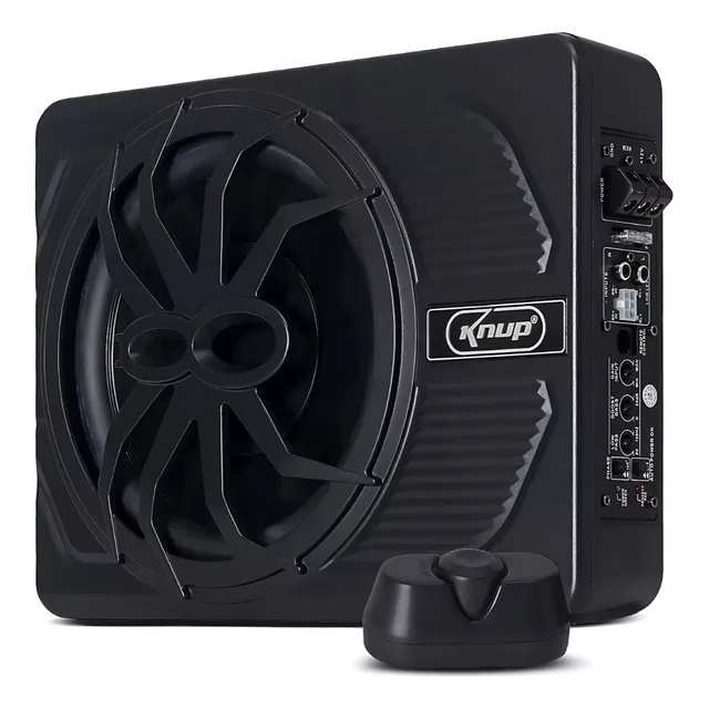 Caixa Amplificada Slim Automotiva 200w Subwoofer De 10 Carro