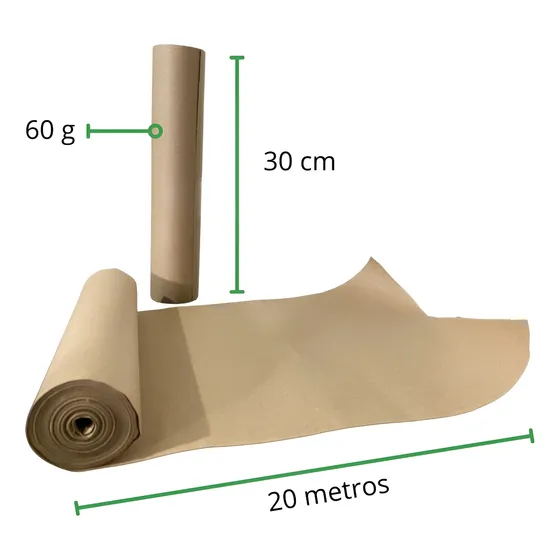 Papel Kraft Envoltura Empaque 30 Cm X 20 Metros