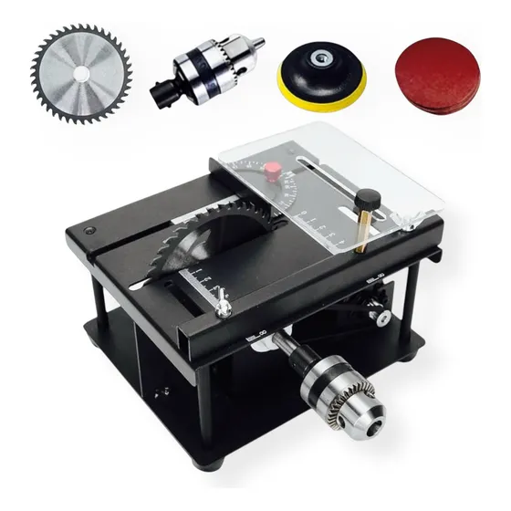 Mini Serra Bancada Hobby Multifuncional Turbo E Acessórios