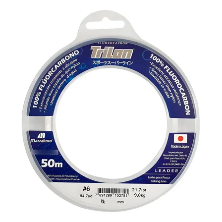 Linha Trilon Leader 100% Fluorcarbono 50 Metros Branco