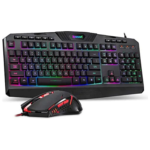 Redragon S101 Wired Gaming Keyboard Y Mouse Combo Rgb Um36m