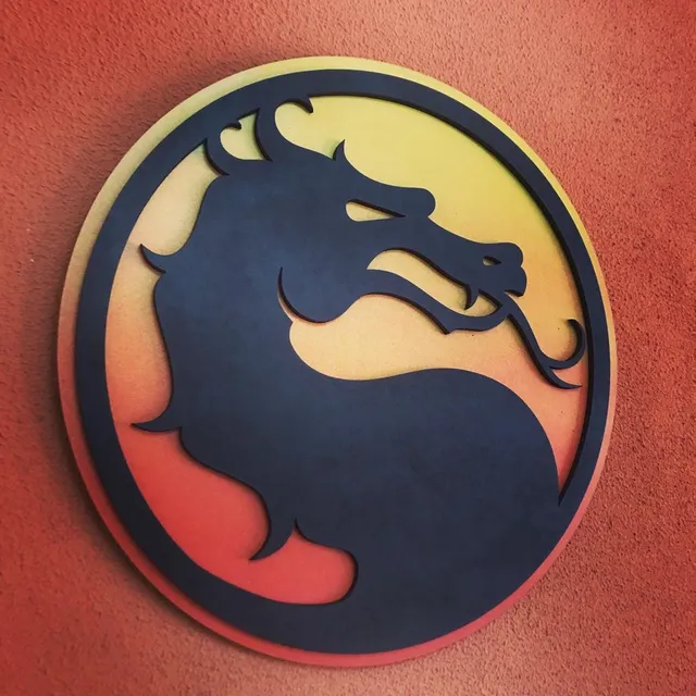 Cuadro Cartel Corporeo Mortal Kombat Logo