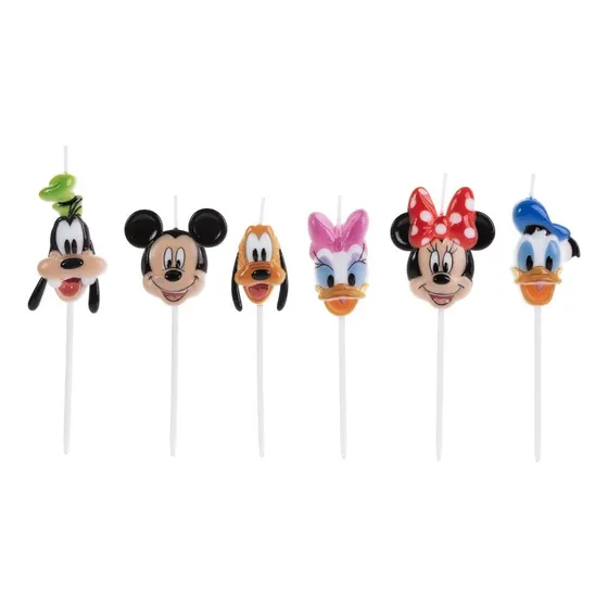 Vela turma do Mickey Minnie Pateta Pluto Pato Donald Margari 6 unidades