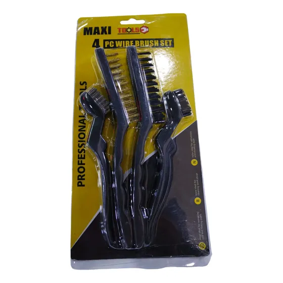 Cepillo Alambre Set 4pz Maxi Tools Ph-gss004